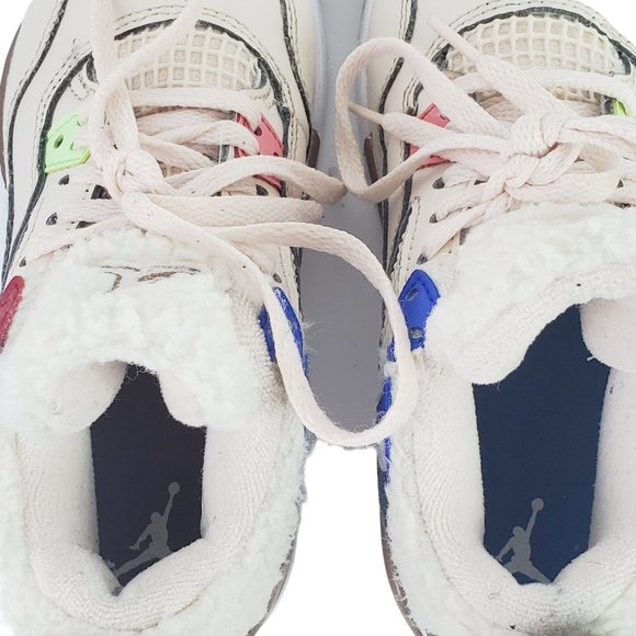 Jordan 4 Retro “Where the Wild Things Are” Pearl White/Dark Driftwood, Sz 13C - Picture 11 of 12